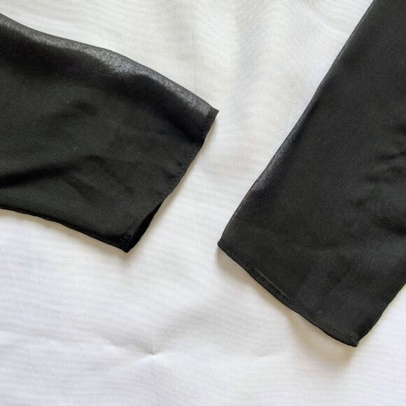 TED BAKER BARTA YELLOW ORANGE FLORAL BLACK SHEER CHIFFON PLEATED A-LINE DRESS - Picture 11 of 14